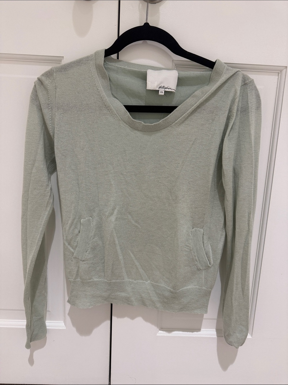 3.1 Phillip Lim Sage Green Lightweight Knit Pullover